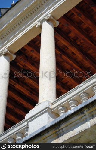 Detail of a column in an abbey. El Escorial. Spain