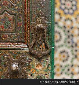 Detail of a door at Telouet Kasbah, Ouarzazate, Morocco