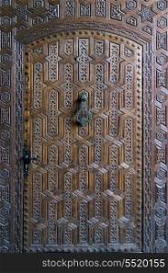 Detail of a door, Marrakesh Museum, Medina, Marrakesh, Morocco
