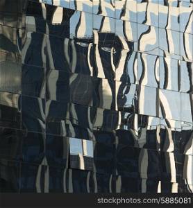 Detail of a modern glass building, Santiago, Santiago Metropolitan Region, Chile