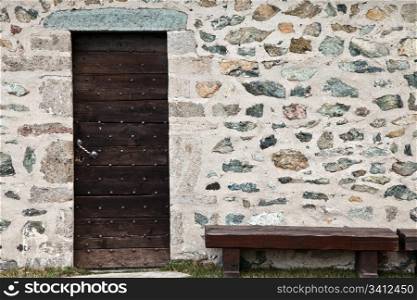 Detail of a mountain refuge in Italy, close to Dolomiti area - North Italy