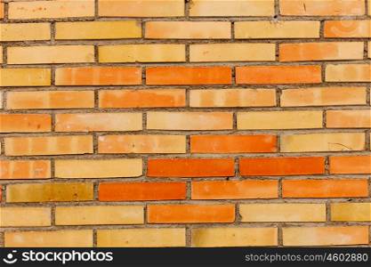 Detail of a red brick wall texture for background