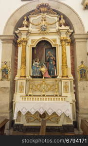 Detail of a side chapel of the Church of Our Lady in the Peneda Geres National Park, North of Portugal