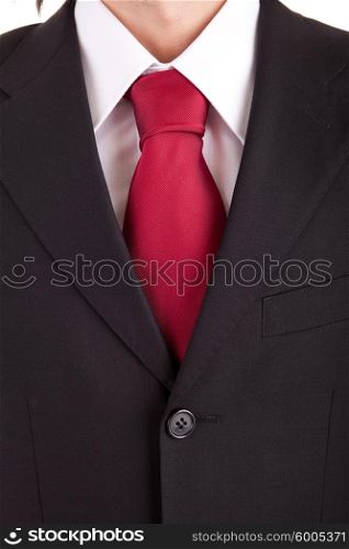 Detail of a suit and a tie