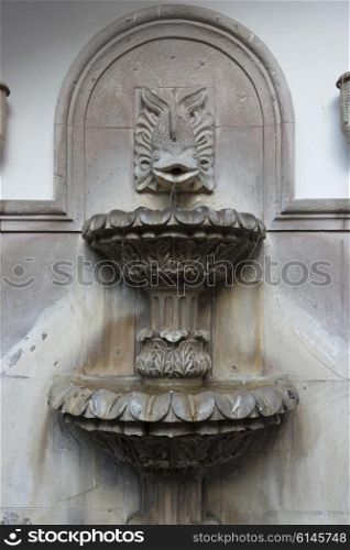 Detail of a wall fountain, Zona Centro, San Miguel de Allende, Guanajuato, Mexico