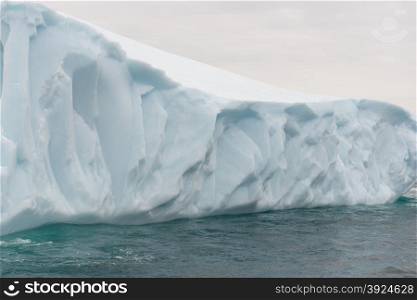 Detail of an iceberg. Detail of a beautiful iceberg in arctic waters around Disko Island in Greenland