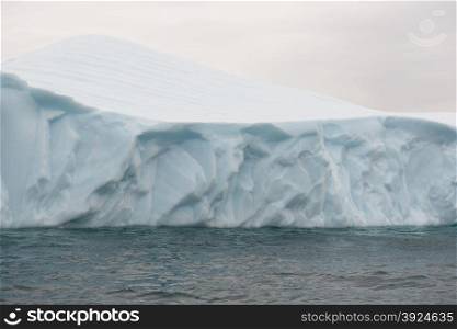 Detail of an iceberg. Detail of a beautiful iceberg in arctic waters around Disko Island in Greenland