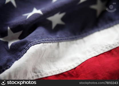 detail of an old American flag suitable for a background