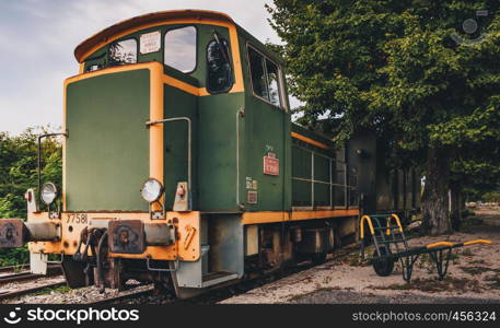 detail of an old train wagon in france