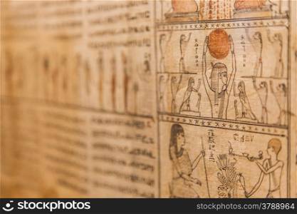 Detail of ancient Book of the Dead (1070 BC), Thebes - Egypt