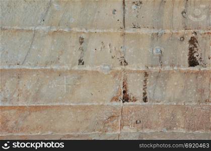 Detail of ancient greek column from the temple of Hephaestus. Marble texture background.