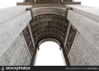 Detail of Arc de Triomphe aka Arch of Triumph, Paris, France.