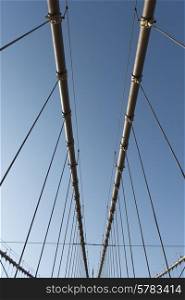 Detail of cables, Brooklyn Bridge, Manhattan, New York City, New York State, USA