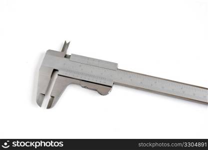 detail of calliper isolated on white with clipping path