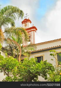 Detail of Christian monastry in Spain