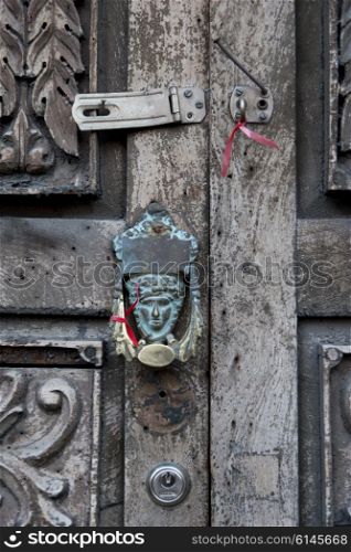 Detail of door knocker, Zona Centro, San Miguel de Allende, Guanajuato, Mexico