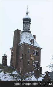 Detail of Duin and Kruidberg, Santpoort, Holland in the winter