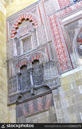 Detail of Facade and Door, Cathedral of our Lady of the Assumption Great Mosque of Cordoba, Cordoba, Andalucia, Spain, Europe
