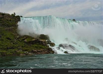Detail of famous Niagara Falls on the Canadian Side