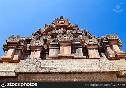 Detail of Hindu temple, Hampi, India