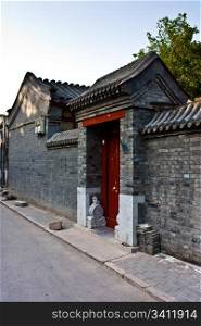 Detail of Hutong area close to Forbidden City in Beijing