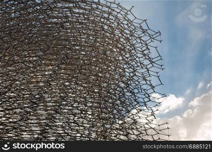 Detail of Megastructure made of Aluminium Beehive: British Pavilion at Exposition in Milan - Italy
