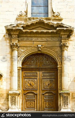 Detail of Portal of the Church in the Sicilian City of Ragusa