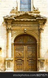 Detail of Portal of the Church in the Sicilian City of Ragusa