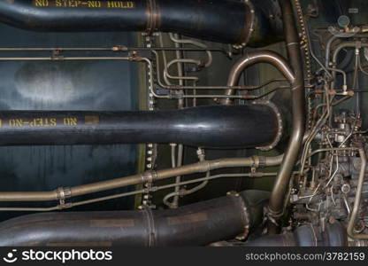 Detail of Pratt and Whitney J58 Jet Engine which powered the Lockheed SR71 Blackbird.