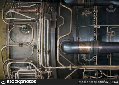 Detail of Pratt and Whitney J58 Jet Engine which powered the Lockheed SR71 Blackbird.