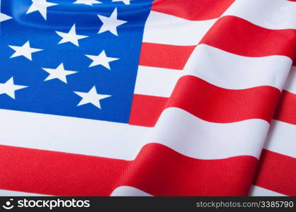 Detail of Silky National Flag of United States of America - USA Flag Drapery