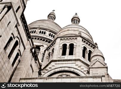 Detail of the Basilica of the Sacred Heart of Paris, commonly known as SacrA-CA?ur Basilica, dedicated to the Sacred Heart of Jesus, in Paris, France