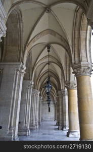 detail of the beautiful city hall of Vienna