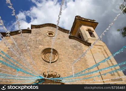 detail of the church of valldemossa, in mallorca island, spain