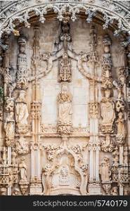 Detail of the Convent of Order of Christ is a religious building and Roman Catholic building in Tomar, Portugal