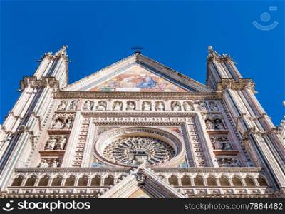Detail of the facade of the Cathedral of Orvieto