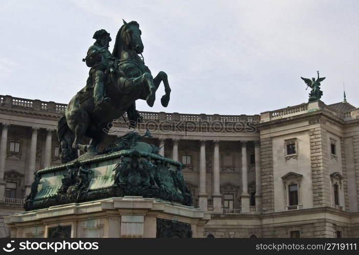 detail of the famous old Hofburg in Vienna