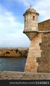 Detail of the Fort da Ponta da Bandeira at Lagos in The Algarve, south coast of Portugal.