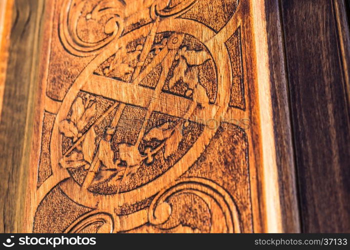 Detail of the freemasonry door in Turin (Torino) - Italy