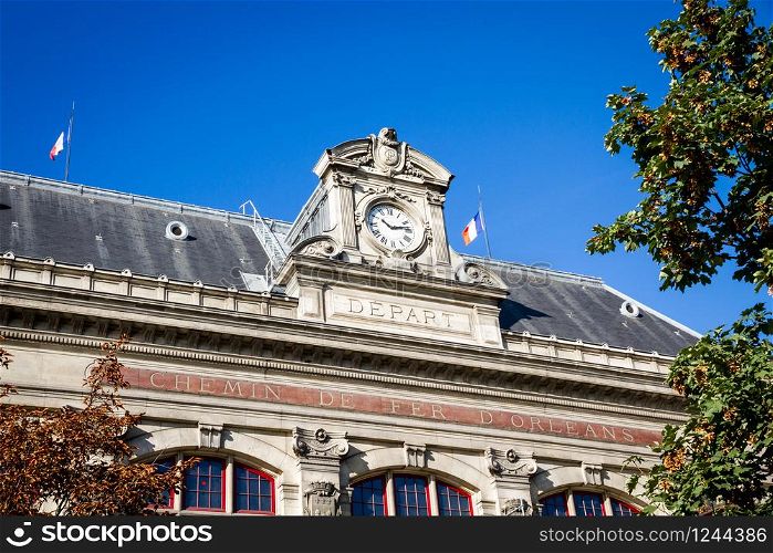Detail of the Gare d&rsquo;Austerlitz station, Paris, France. Gare d&rsquo;Austerlitz station, Paris