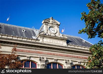 Detail of the Gare d&rsquo;Austerlitz station, Paris, France. Gare d&rsquo;Austerlitz station, Paris