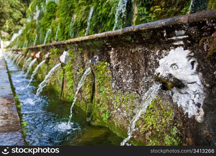 Detail of the luxury Villa d&rsquo;Este in Tivoli, close to Rome - Italy