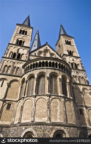 detail of the medieval minster in Bonn