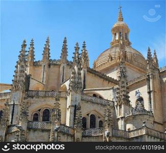 Detail of the Segovia&acute;s cathedral. Spanish landmark