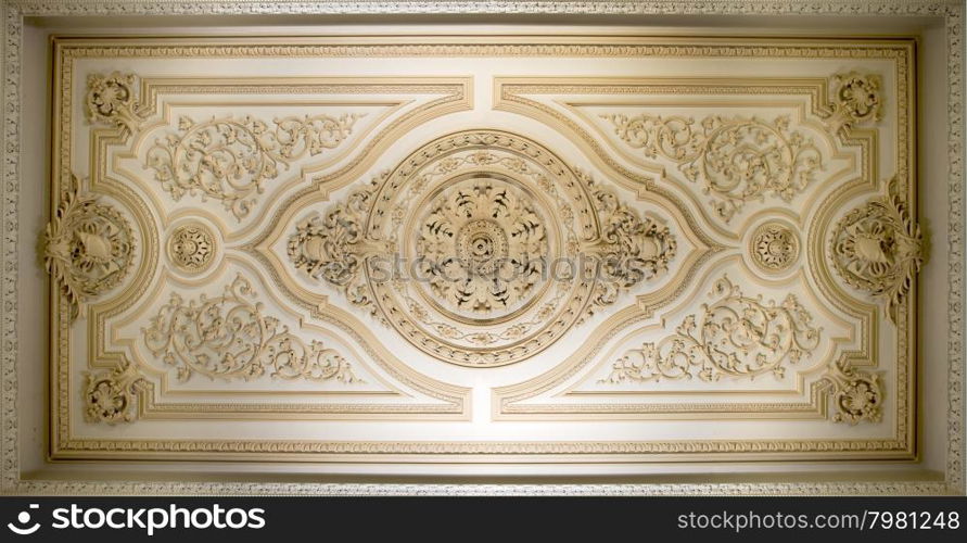 Detail of the so called Firefighters Hall ceiling, in Lisbon, Portugal.&#xA;The Lisbon City Hall, built between 1864 and 1880, is actual seat of Lisbon?s City Council. &#xA;