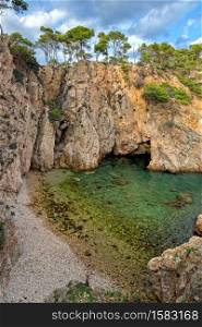 Detail of the Spanish coast at summer (Catalonia,Costa Brava),