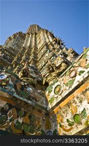 detail of the temple Wat Arun in Thonburi