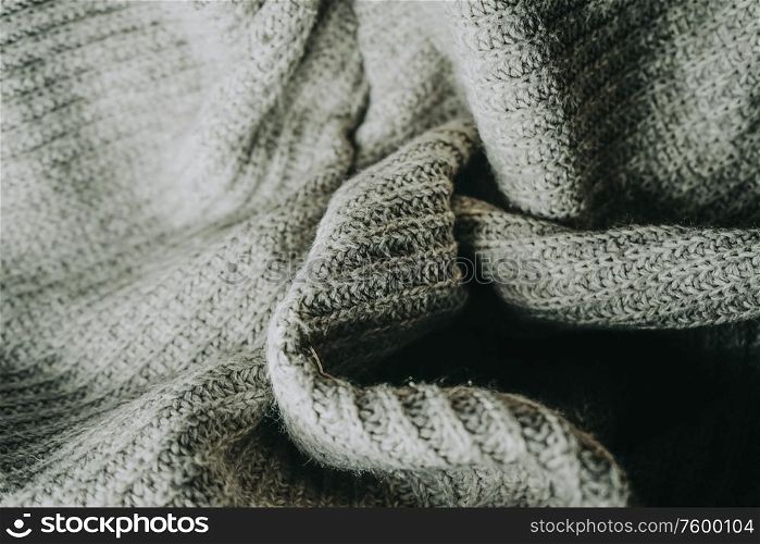 Detail of woolen warm clothes