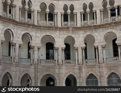 detail photo of moorish style architecture in kuala lumpur malaysia