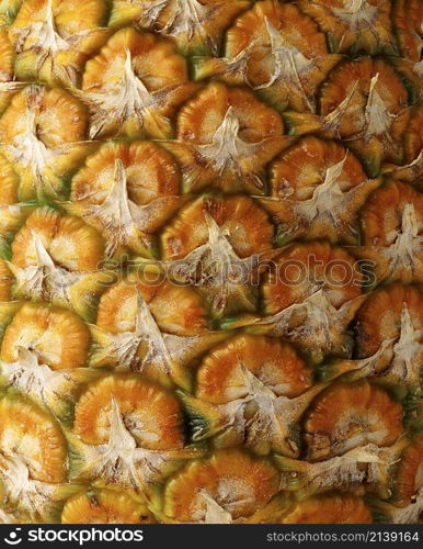 Detail pineapple close-up background or texture. Detail pineapple close-up
